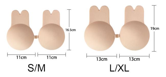 2023 New Strapless Bra Front Closure Self-Adhesive Nude Rabbit Ear Push Upc for Women