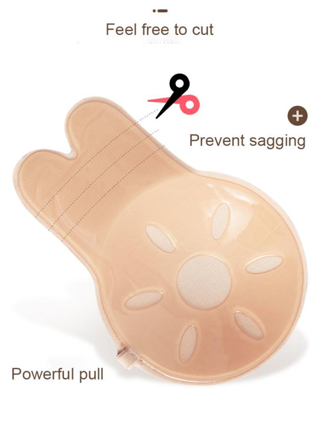 2023 New Strapless Bra Front Closure Self-Adhesive Nude Rabbit Ear Push Upc for Women