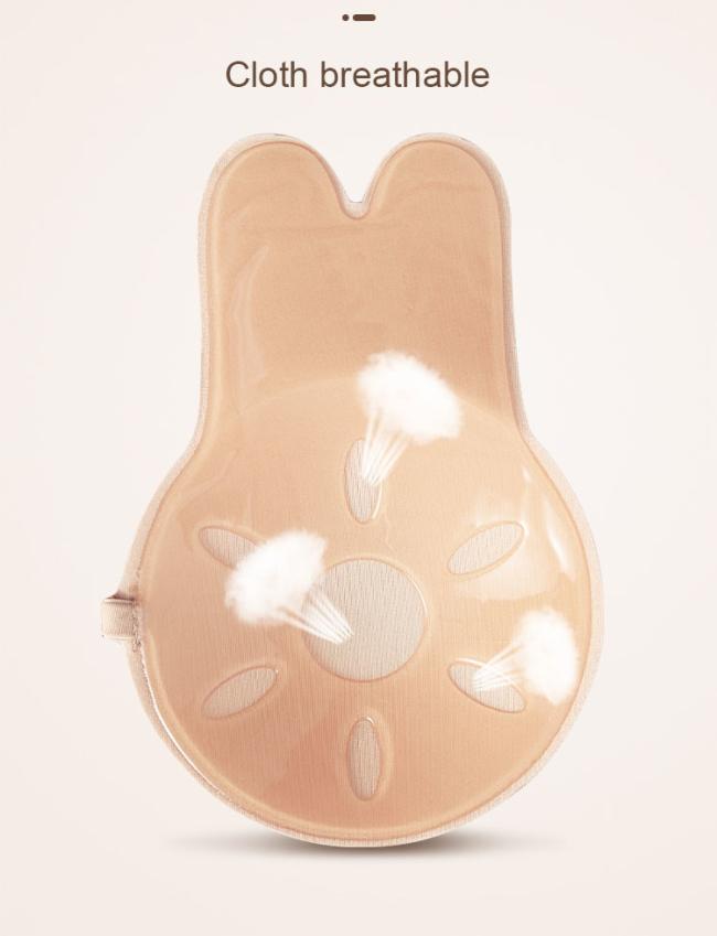 2023 New Strapless Bra Front Closure Self-Adhesive Nude Rabbit Ear Push Upc for Women