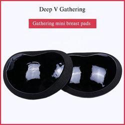 1pair Invisible Heart Padding Magic Bra Insert Pads Push up Adhesive Breast Nipple Enhancer Silicone Bra for Swimsuit Wholesale
