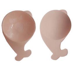 Adhesive Pasties Silicon Nipple Cover for Women Lift up Breast Dophin Shape Seamless Invisible Self Bra