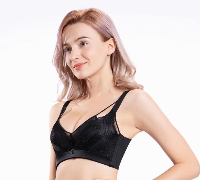 2023 Hot Sale Push up Bra Sexy Underwear Set in Black Ladies Underwear Wireless Lace Ladies Bra Ladies Sexy Lingerie Wholesale Bra
