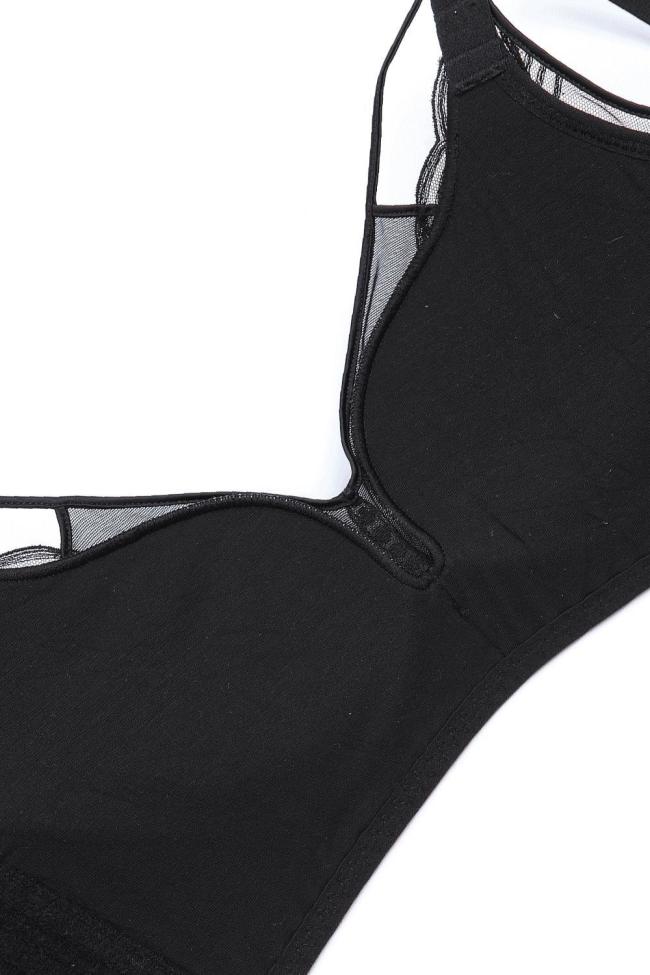 2023 Hot Sale Push up Bra Sexy Underwear Set in Black Ladies Underwear Wireless Lace Ladies Bra Ladies Sexy Lingerie Wholesale Bra