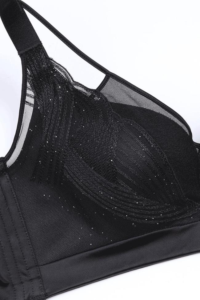 2023 Hot Sale Push up Bra Sexy Underwear Set in Black Ladies Underwear Wireless Lace Ladies Bra Ladies Sexy Lingerie Wholesale Bra