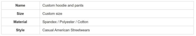 Custom Screen Print Mens Cotton Hoodies Sweatpants 2 Pieces Sets Jogging Sweatsuit Streetwear Contrast Stitch Hooded Tracksuit