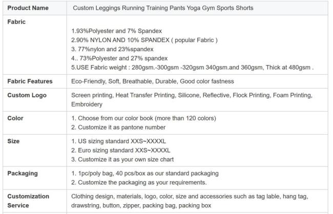Custom Men′s Sportswear Leggings Running Training Pants Yoga Gym Sports Shorts