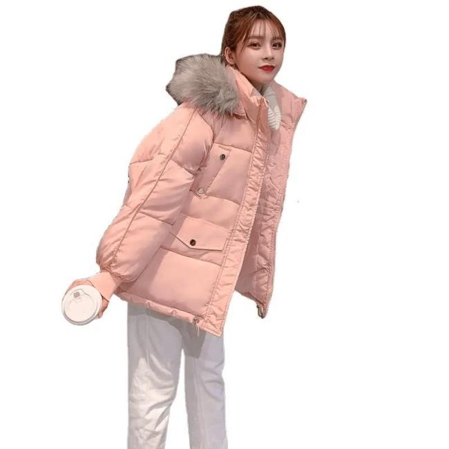 Wholesale Customize Thick Trendy Puffer Women′s Down Coat Winter Solid Long Sleeve Zipper Down Coat for Women