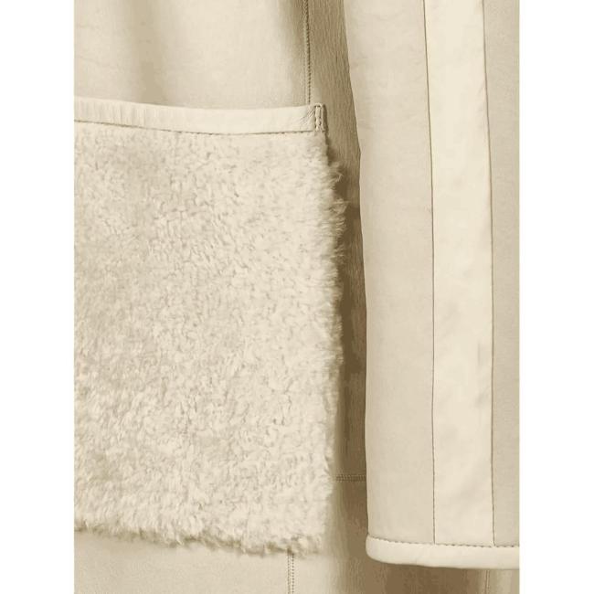 Top Quality Real Leather Jacket Lightweight Comfortable Shearling Coat with Hood Handmade in Italy for Women′s Fashion
