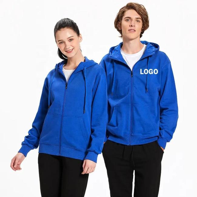 Wholesale Plus Size Men′s Hoodies Full Zip up Custom Print Logo Hoodie for Man and Women
