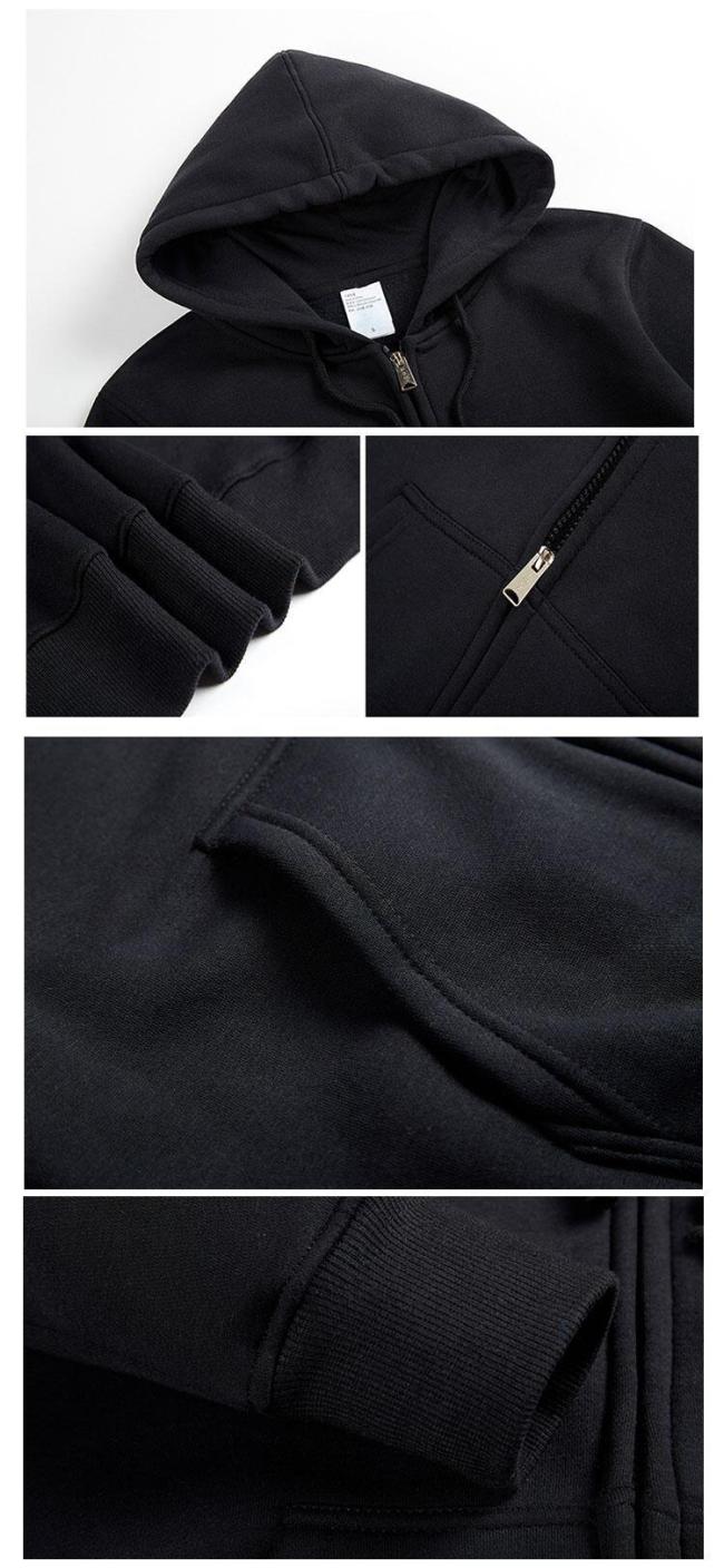 Wholesale Plus Size Men′s Hoodies Full Zip up Custom Print Logo Hoodie for Man and Women