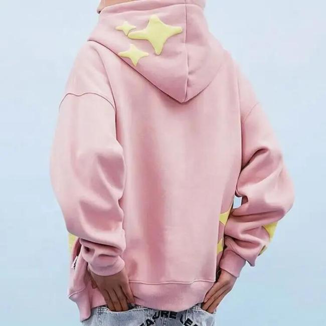 Custom Logo Terry Cotton Puff Printing Vintage Hoodies Washed Oversized 3D