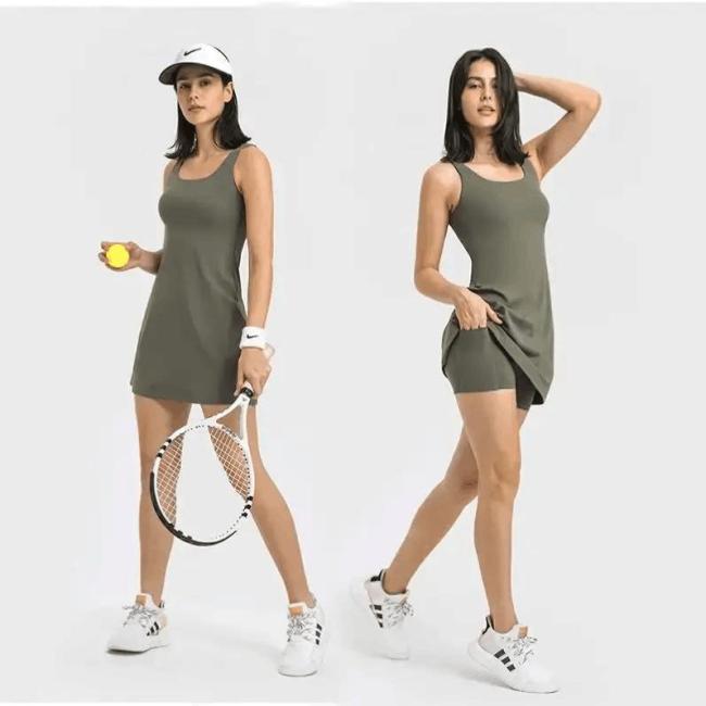 Custom New Style Sport Wear with Pocket Workout Skirts High Waist Fitness Yoga Shorts Athletic Gym Women Tennis Dress