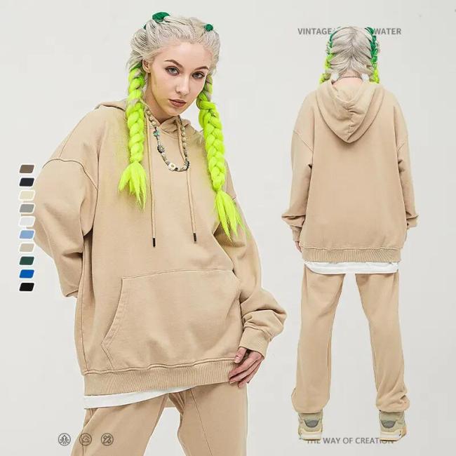 Men′s Hoodies OEM Customized Graphic Plus Size Women′s Oversize Blank Hoodies Set