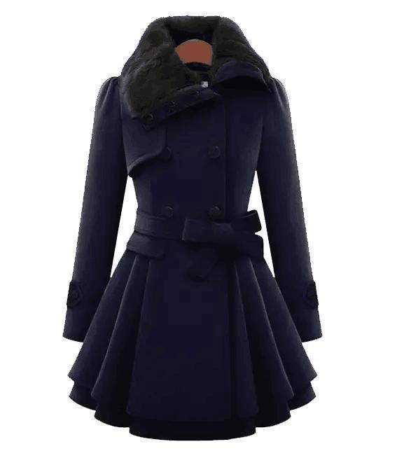 Plus Size Women′s Coats, Autumn Winter Ladies Trench Long Fur Puffer Girls Coat Jacket for Women