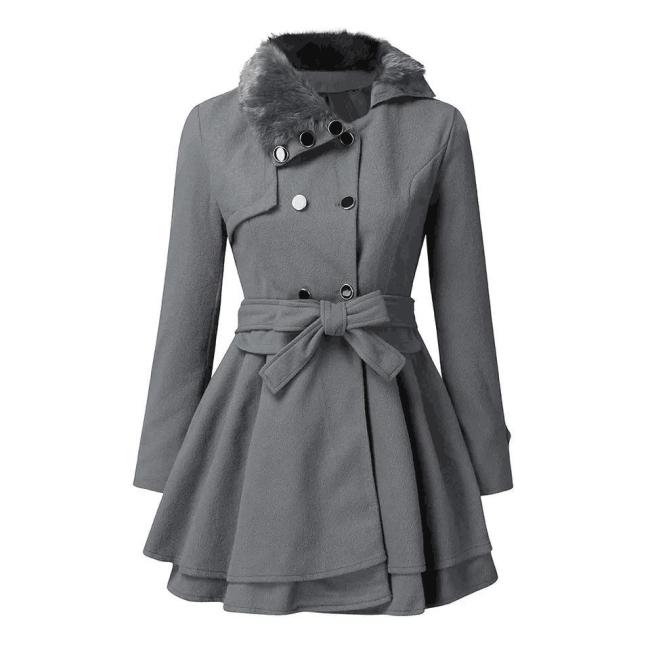 Plus Size Women′s Coats, Autumn Winter Ladies Trench Long Fur Puffer Girls Coat Jacket for Women