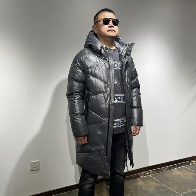 High Quality Fashion High Street Cotton or White Duck Down Filling Hoodie Puffer Jacket for Men Parka Coat