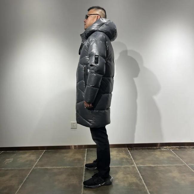 High Quality Fashion High Street Cotton or White Duck Down Filling Hoodie Puffer Jacket for Men Parka Coat