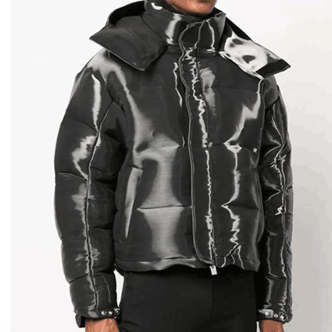OEM Custom Wholesale Reflective Nylon Men′s Metallic Custom Winters Bubble Coat Logo for Shiny Men Padded Down Puffer Jacket