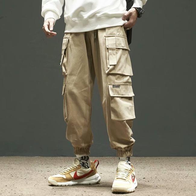 fashion Cargo Casual Pockets Outdoor Sports Gym Hip Hop Street Wear Muscle Sweatsuits Sportswear Sweatpants Trousers Men′s Pants