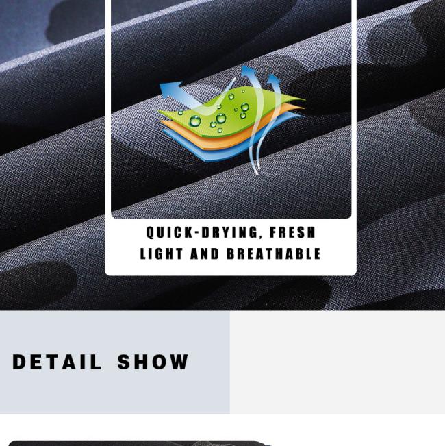 Sport Men′s Elastic Shorts Quick-Drying Breathable Quarter Trousers with Split Ends Running Casual Fitness Men Gym Shorts