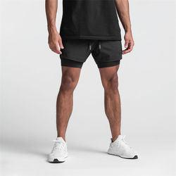 Wholesale Custom Mesh Sweat Compression 2 in 1 Print Designer Nylon Fitness Boxer Gym Workout Sports Cargo Running Men′s Shorts