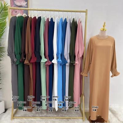 China Muslim Women Prayer Elegant Summer Dresses Round Collar Muslim Ethnic Wear for sale