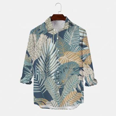 China                  Fashion Trend Men′s Printed Hawaiian Resort Long-Sleeved Men′s Shirt.              for sale