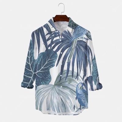 China                  Manufacturers Fashion Trend Men′s Printed Hawaiian Resort Long-Sleeved Men′s Shirt.              for sale