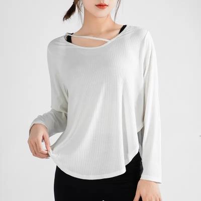 China                  New Sportswear Women′s Long-Sleeved Loose T-Shirt Fitness Clothes              for sale