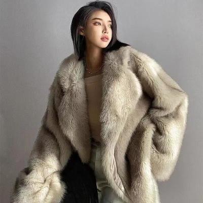 China                  2023 Luxury Winter Fur Coat Fashion Racoon Fox Fur Coat for Women              for sale