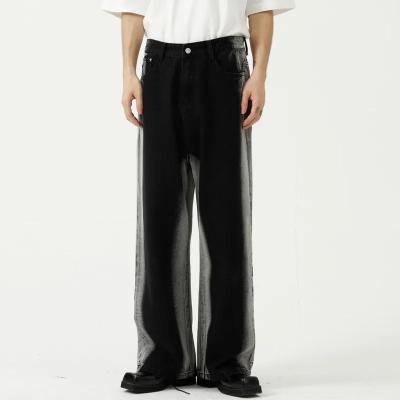 China                  Wholesale Custom Streetwear Designer Blank Baggy Distressed Vintage Jeans Stacked Flare Denim Pants Men              for sale