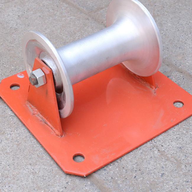 Ground Single Wheel Cable Support Roller Rope Guiding Devices