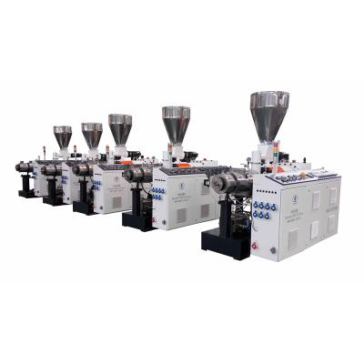 China Twin Screw Extrusion Machine / Plastic Double Screw Extruder Machine Output 230kg/H ZS55/120 for sale