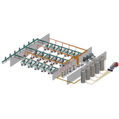 China PVC automático que mistura o sistema de alimentação centralizado para o material plástico industrial à venda