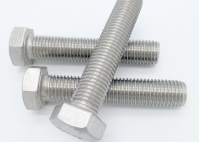 Close-up view of Hex Bolts with color coated finish