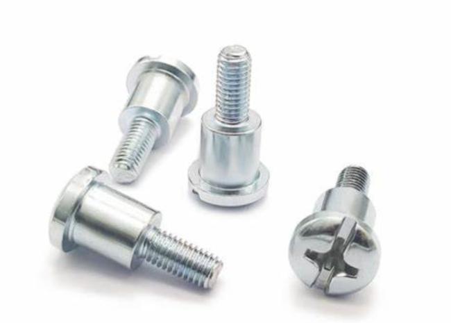 Zinc plated shoulder bolt side view