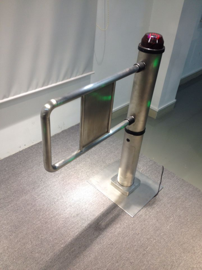 Stainless steel pedestrian swing gate turnstile access control system