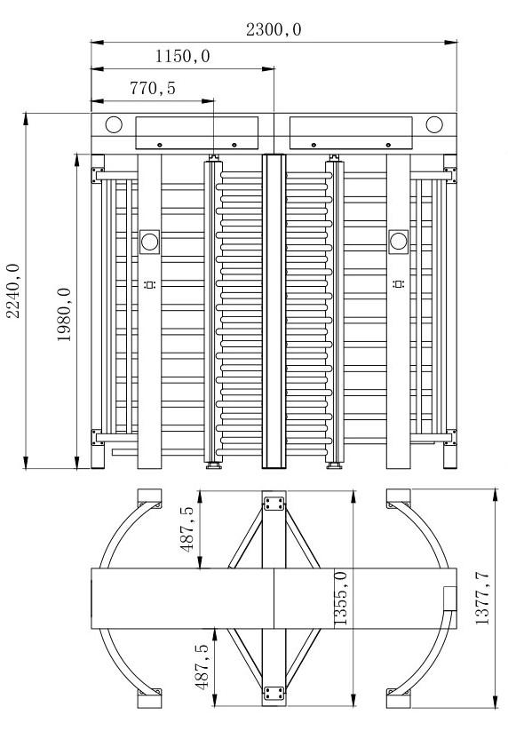 SINOMATIC Heavy Duty Full Height Turnstile Gate showing industrial design and installation