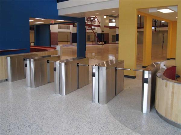 Drop Arm Turnstile operational view showing mechanical components