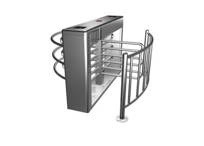 China 316 Stainless Steel Speedgate Turnstile Half Height Revolving Door With Railing for sale