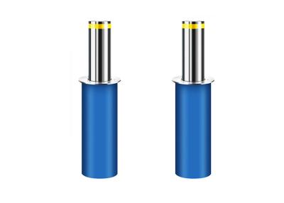 China Brushed Finishing Auto Lifting Retractable Rising Bollards 100m Remote Control for sale