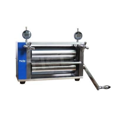China 12 Inches Bench Top Manual Rolling Press Equipment Battery Electrode Fabrication for sale