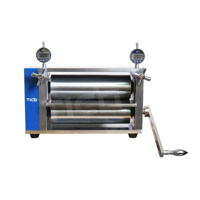 China Benchtop Battery Calendering Machine Manual Rolling Press Machine HRC62 200mm Width for sale