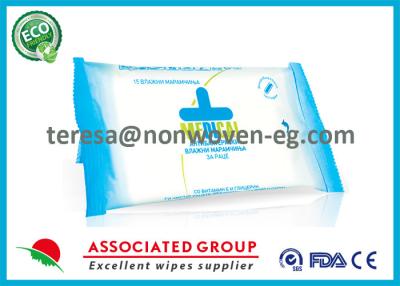China Unscented Antibacterial Wet Wipes Alcohol Free Clean Hands Face With Essential Oils for sale