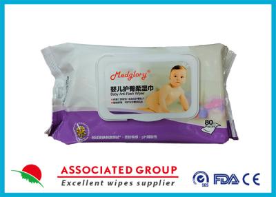 China Natural Degradable Baby Anti-Rash Nappy Wipes With Oat Kernel Extract en venta
