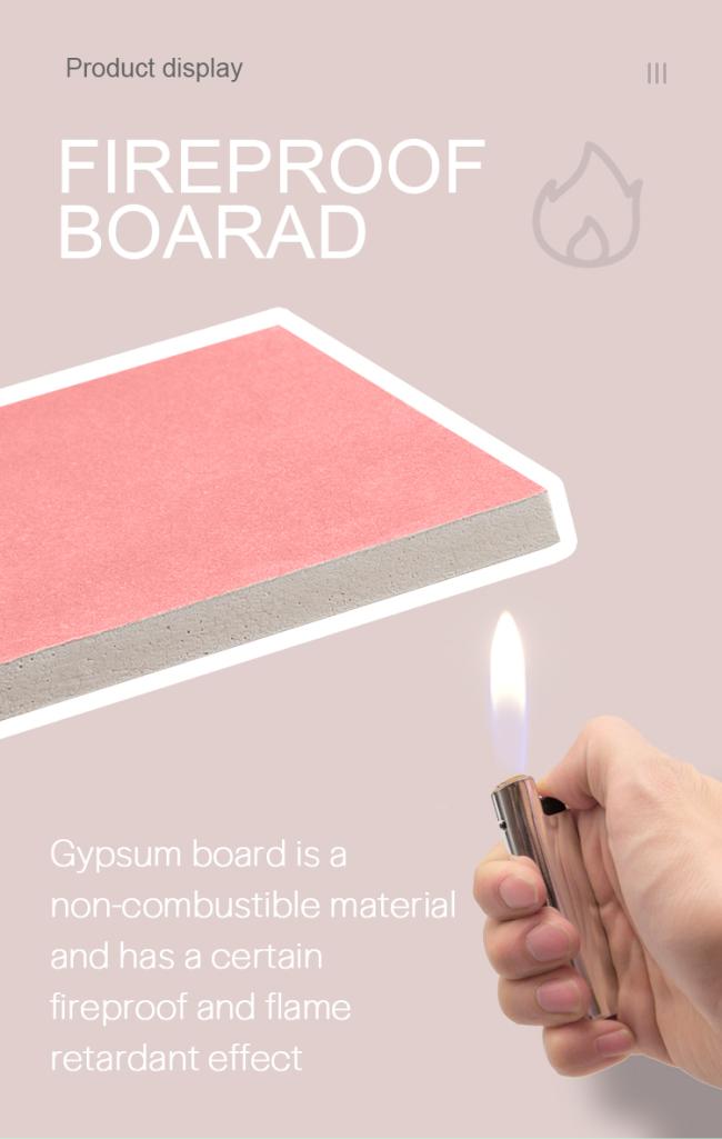 Fireproof gypsum board product display