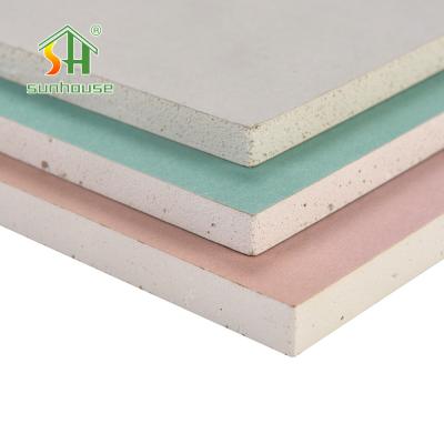 China 9.5mm Fire Resistant Plasterboard Drywall Waterproof For Internal Wall Partition for sale