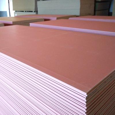 China Red Color Fire Resistant Plasterboard 4x8 12mm For Drywall Ceiling for sale