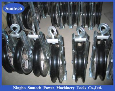 China ODM Transmission Line Neoprene Aluminum Sheaves Conductor Stringing Blocks for sale