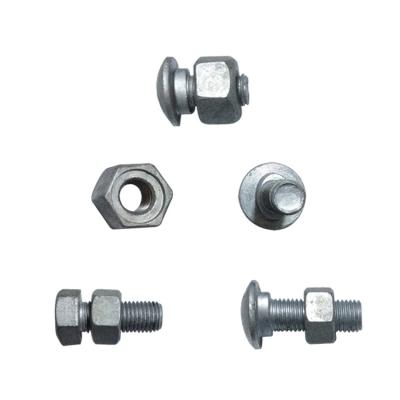 China Galvanized Steel Hex Splice Post Carriage Bolts And Nuts for sale